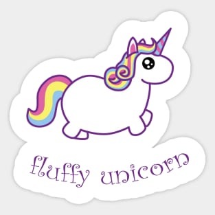 Fluffy unicorn Sticker